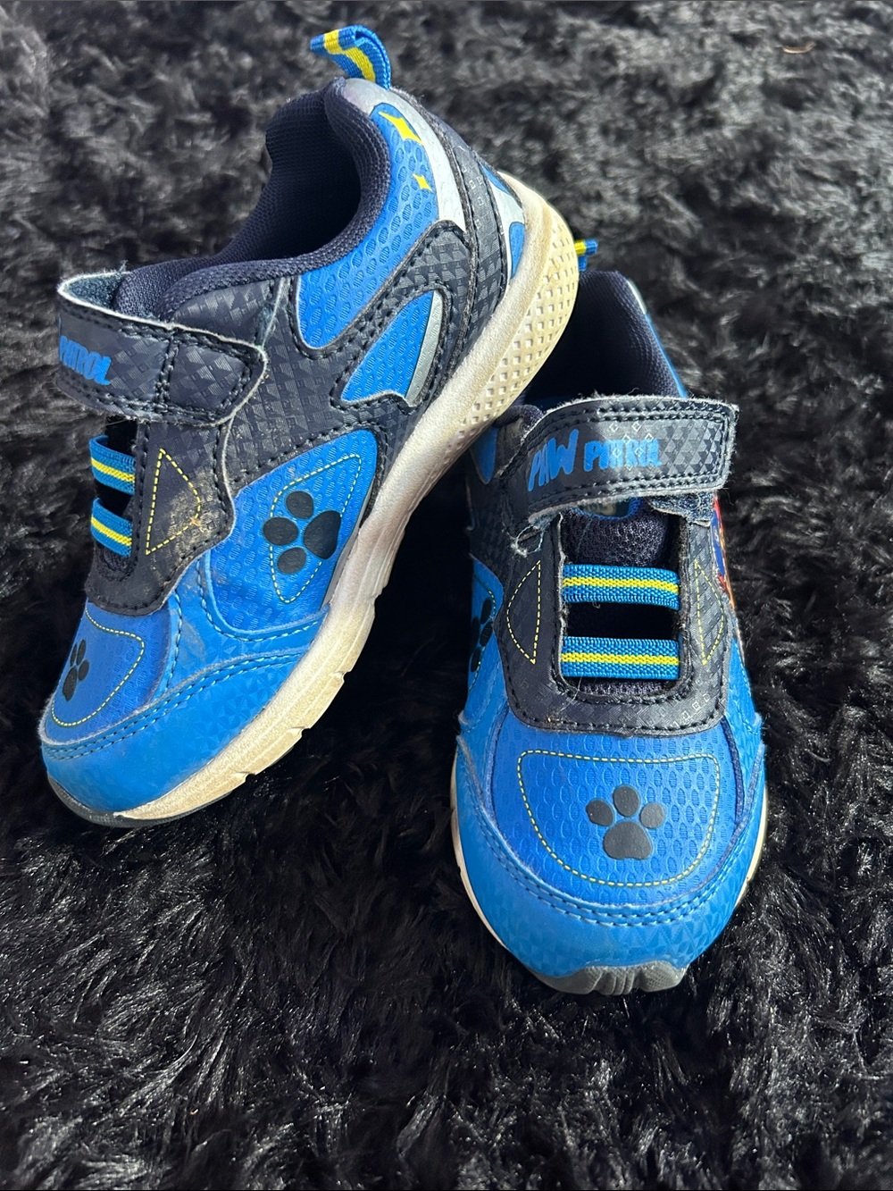 Paw Patrol Blue and Navy Paw-Print Velcro Kids Sneakers